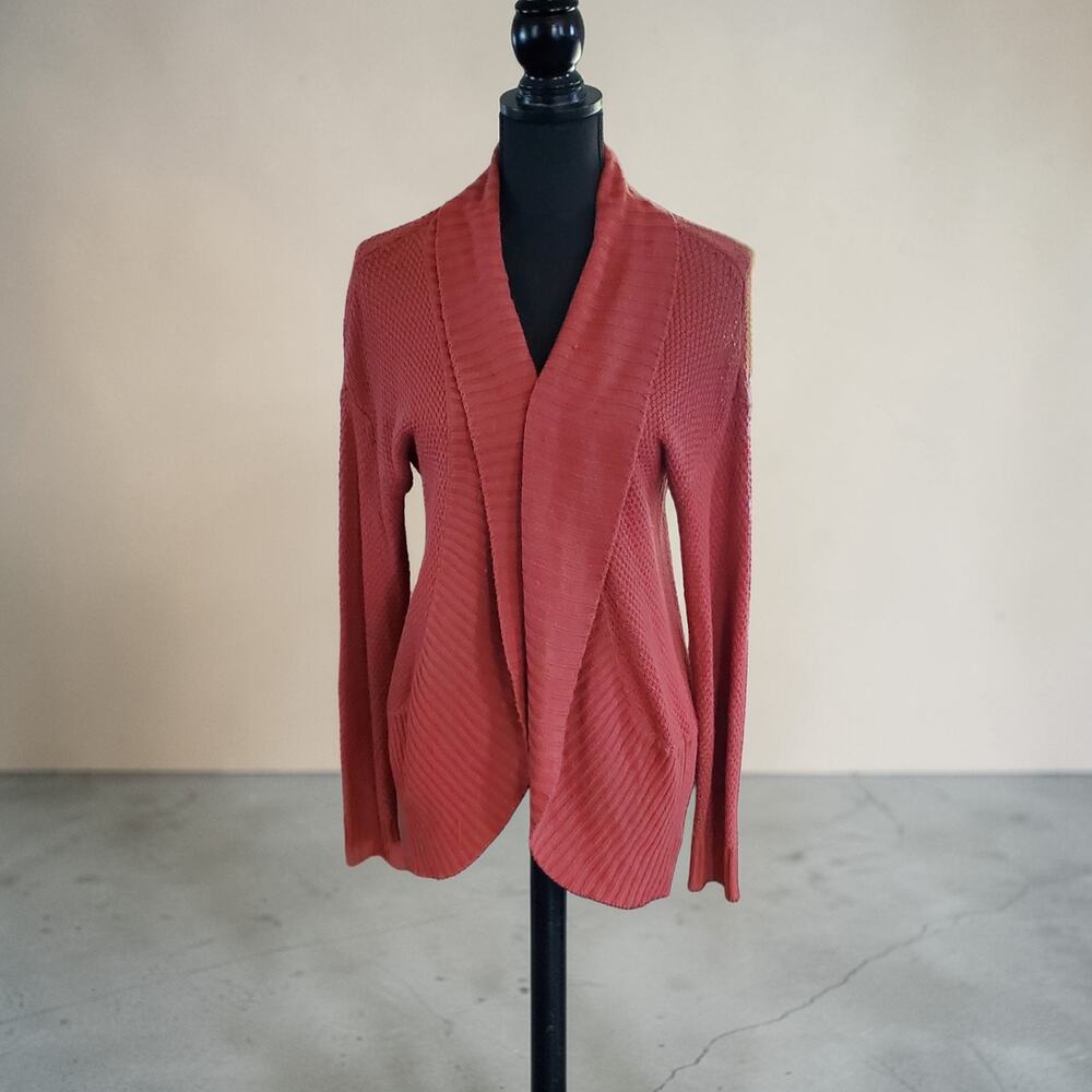 Pink Clover Stitch Fix Open‎ Front Cardigan Size XS Rust Burnt Orange